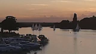 Balcony view from The Wherry Hotel Oulton Broad [upl. by Atsejam84]