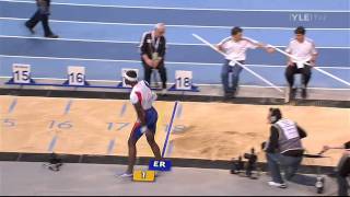 Triple Jump  Teddy Tamgho  1792m indoor WR [upl. by Hsiri]