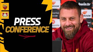 🟨 LIVE 🟥 La conferenza stampa di De Rossi e Paredes alla vigilia di RomaBayer Leverkusen [upl. by Kilian433]