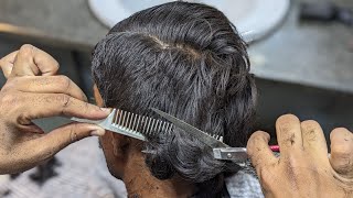 ASMR 💈 men normal hair cutting with scissors [upl. by Zippel]