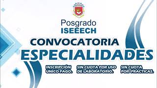 CONVOCATORIA ESPECIALIDADES [upl. by Thorr755]