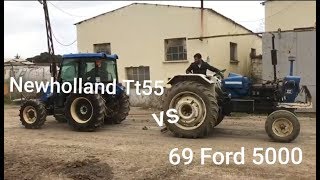 Traktör Çekişmeleri Ford 5000 vs New Holland tt55 Ford dalga geçiyor [upl. by Klinger711]