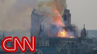 Fire engulfs Notre Dame cathedral in Paris [upl. by Guyon276]