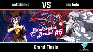 softdrinks Sion Tatari vs nic hole White Len  MBAACC Grand Finals  Backstreet Brawl 5 [upl. by Ullman901]