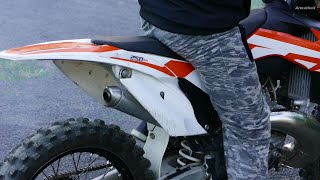 KTM SX 250 2Stroke  First Summer Coldstart Raw Sound [upl. by Bensky]