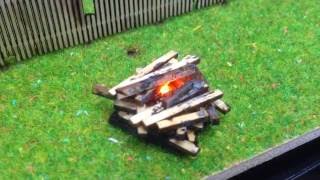 Scale Model Scenery AX021OO Bonfires With Flickering LED Fire Effect OO Gauge [upl. by Mohandas]