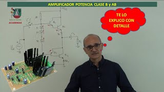 Como trabaja el Amplificador potencia clase B y AB Clase 57 [upl. by Mikkanen]