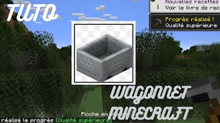 TUTO COMMENT FAIRE UN WAGON SUR MINECRAFT tuto débutant  FAIRE UN WAGONNET MINECRAFT [upl. by Vern746]