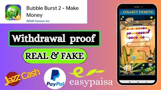 Bubble Burst 2 Make Money app Real or Fake  Full review🔥 [upl. by Eittol]