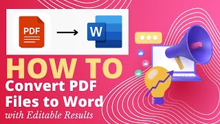 3 Easy Ways to Convert PDF Files to Word with Editable Results in 2024 [upl. by Miquela]