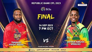 LIVE  Final  Trinbago Knight Riders vs Guyana Amazon Warriors  CPL 2023 [upl. by Attela931]