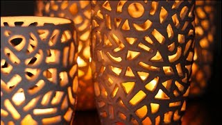 Making Carved Luminaries out of Clay These things are AWESOME [upl. by Florina]