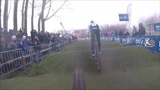 DVV Trofee Azencross Loenhout Juniors U19 28122018 OnBoard [upl. by Allveta65]