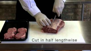 Cutting the Ribeye Filet  Beef Alternative Merchandising [upl. by Innavoij]