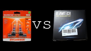 Sylvania SilverStar Ultra Halogen VS BEAMTECH LED [upl. by Abil485]