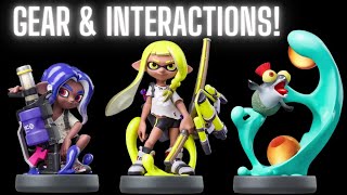 NEW SPLATOON 3 AMIIBO SHOWCASE GEAR AND INTERACTIONS [upl. by Zel]