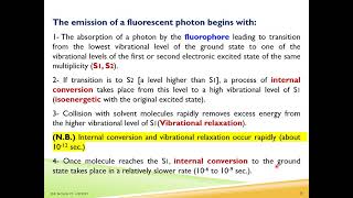 Spectrofluorometry Lecture 4 [upl. by Odlonyer]