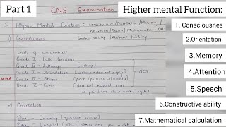 CNS Examination  Learn with examples  Higher Mental Functions  Neurology Case Presentation  GCS [upl. by Emmerich399]