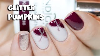 Glitter Pumpkin Nail Art  Indigo Nails [upl. by Clovah763]