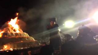 Satmar Grand Rebbe Aron Teitelbaum Ligting Bon Fire Kiryas Joel NY Lag Bomer 2013 [upl. by Occer]