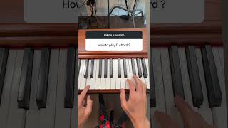 D Major Chord on Piano [upl. by Ruffo]