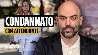 Roberto Saviano commenta la condanna per diffamazione quotMeloni voleva intimidirmi ha fallitoquot [upl. by Gildea89]