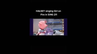 Halsey Singing Girl On Fire In Sing 2 shorts [upl. by Davidoff]