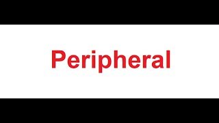 Peripheral meaning in Hindi [upl. by Ettegdirb]