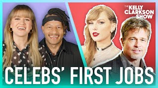 Kelly Clarkson Guesses Celebs First Jobs  Original [upl. by Retse]