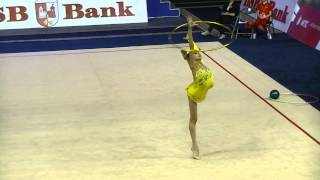 Romanova Eleonora UKR hoop Qual Cup of World 2014 Minsk [upl. by Aerdnu]