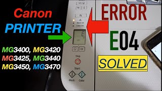 Canon Printer Error E04 E4  Solved [upl. by Lonee356]