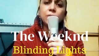 The Weeknd  Blinding lights Cover by Beatris Piano amp voice [upl. by Eenafets]