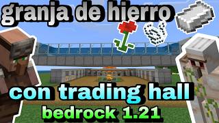 granja de hierro con trading hall Minecraft 121 [upl. by Enilrad]