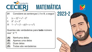 Questão 31 MATEMÁTICA Vestibular CEDERJ 20232 [upl. by Mariel]