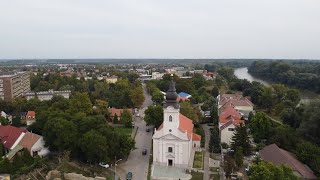 Szolnok  Hungary  Castle church and bastion  Dji Mavic Mini [upl. by Aretta978]