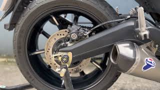 Ducati Scrambler 800 Icon 2023 with Termignoni Full titanium exhaust Sound check [upl. by Ogirdor609]