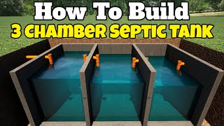 how to build a 3 chamber septic tank [upl. by Radbourne546]