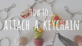 how to attach a keychain ring  amigurumi crochet tutorial [upl. by Bose153]