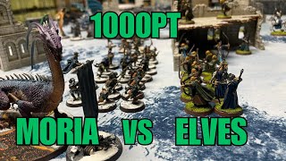 Moria vs Lothlorien 1000pt MESBG Battle Report [upl. by Itsrejk]