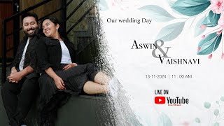 Aswin amp Vaishnavi Wedding Live  Prasad Wedding Studio Haripad [upl. by Noni]