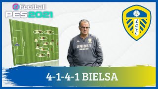 Marcelo Bielsa 4141 Leeds United PES 2021 Tácticas [upl. by Toddy]