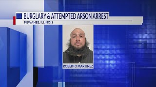 Kewanee arson suspect arrested after police pursuit [upl. by Acirtap]