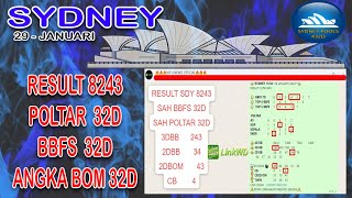 PREDIKSI SIDNEY HARI INI 29 JANUARI 2024  BOCORAN SIDNEY HARI INI  RUMUS SYDNEY ANGKA JITU [upl. by Paucker587]