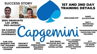 capgemini complete training details capgemini training location change Capgemini office dress code [upl. by O'Conner]