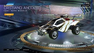 Rocket League Itemshop VERY RARE Black Cristiano Anodized Wheels January 30th 2024 [upl. by Ettenel60]