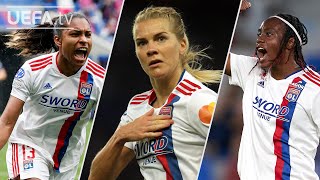 ⚪🔴 MACARIO HEGERBERG MALARD  All LYON 202122 GOALS to reach the UWCL Final ⚽ [upl. by Ahseinaj]