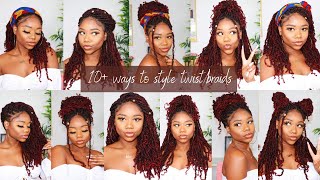 10 Ways To Style TWIST Or BOX BRAIDS  SPRING TWIST  Chev B [upl. by Sucitivel210]