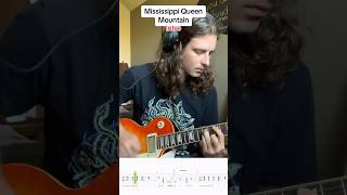 Mississippi Queen  Mountain Guitar Solo Intro Tabs rock classicrock guitarcover guitartabs [upl. by Croydon]