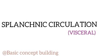 Splanchnic circulation  Visceral circulation  Basic concept building [upl. by Dulsea676]