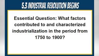 53 Industrial Revolution Begins AP World History Modern Unit 5 Revolutions c 1750 to c 1900 [upl. by Malena292]